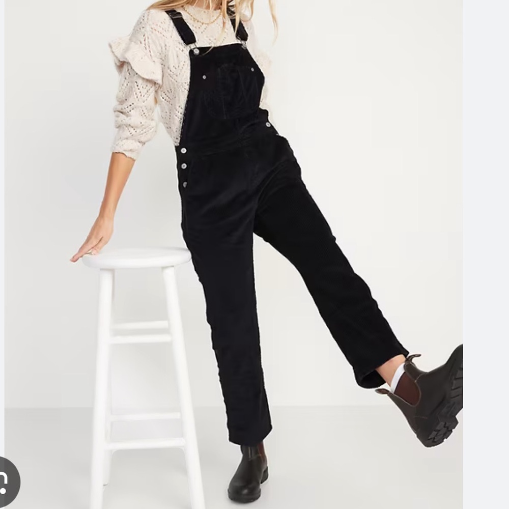 New women's Old Navy  corduroy slouchy straight workwear overalls
